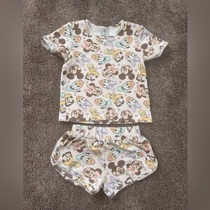 Wild Rich Kids Ribbed Short Set Mickey and Friends
